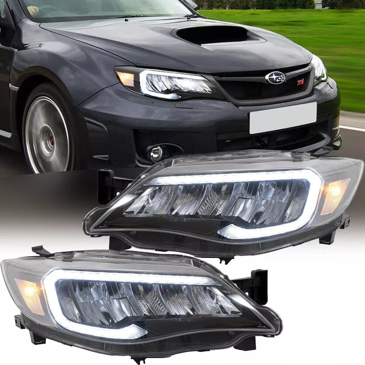Headlights For Subaru Impreza 2008-11/WRX 2012-2014