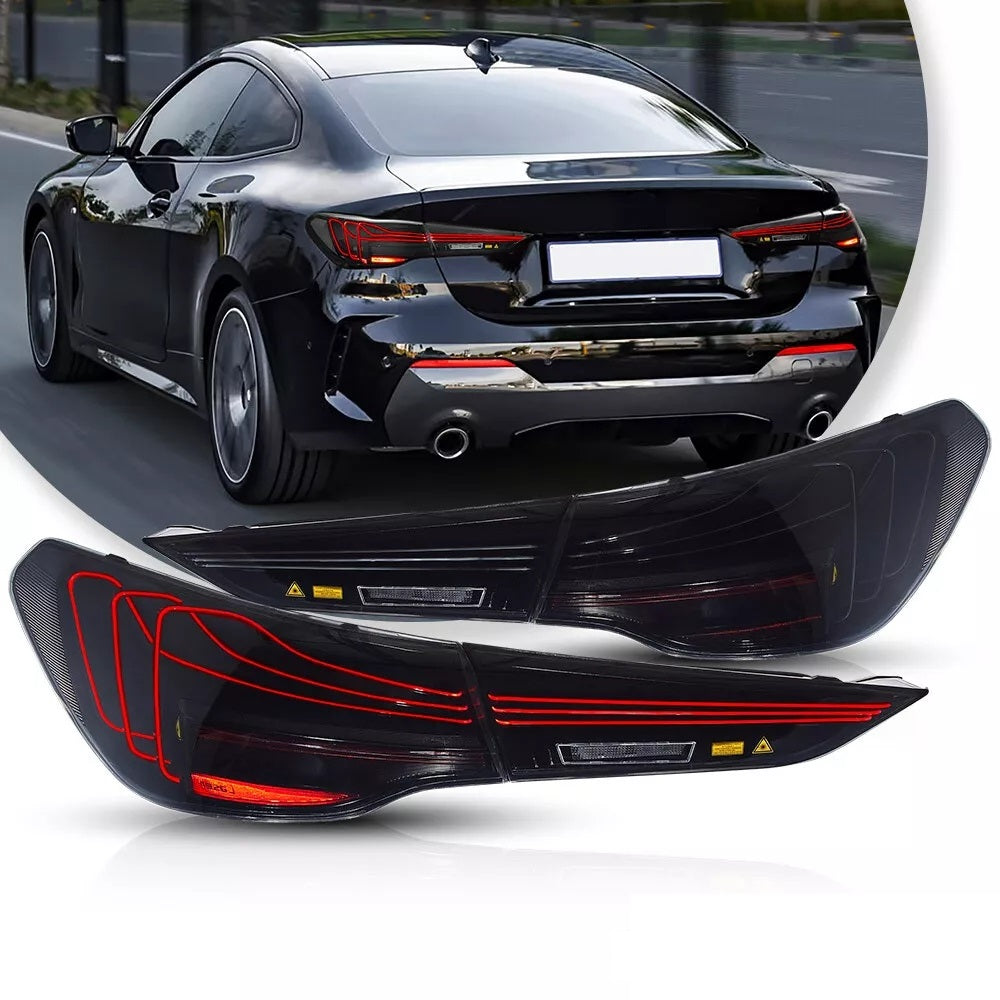 Smoked LED Tail Lights for BMW 4 Series G22 G23 G26 2020-2024