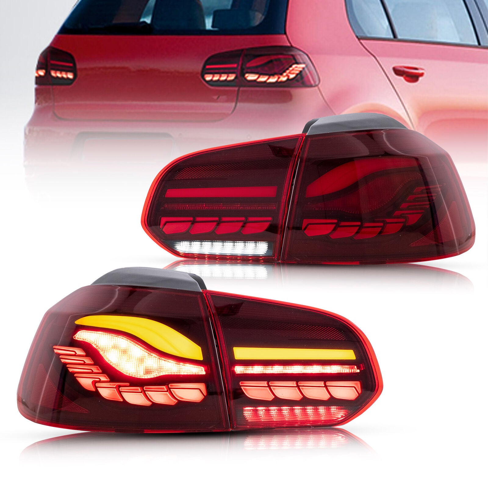 Tail Lights For 2010-2014 Volkswagen Golf 6 MK6 VW