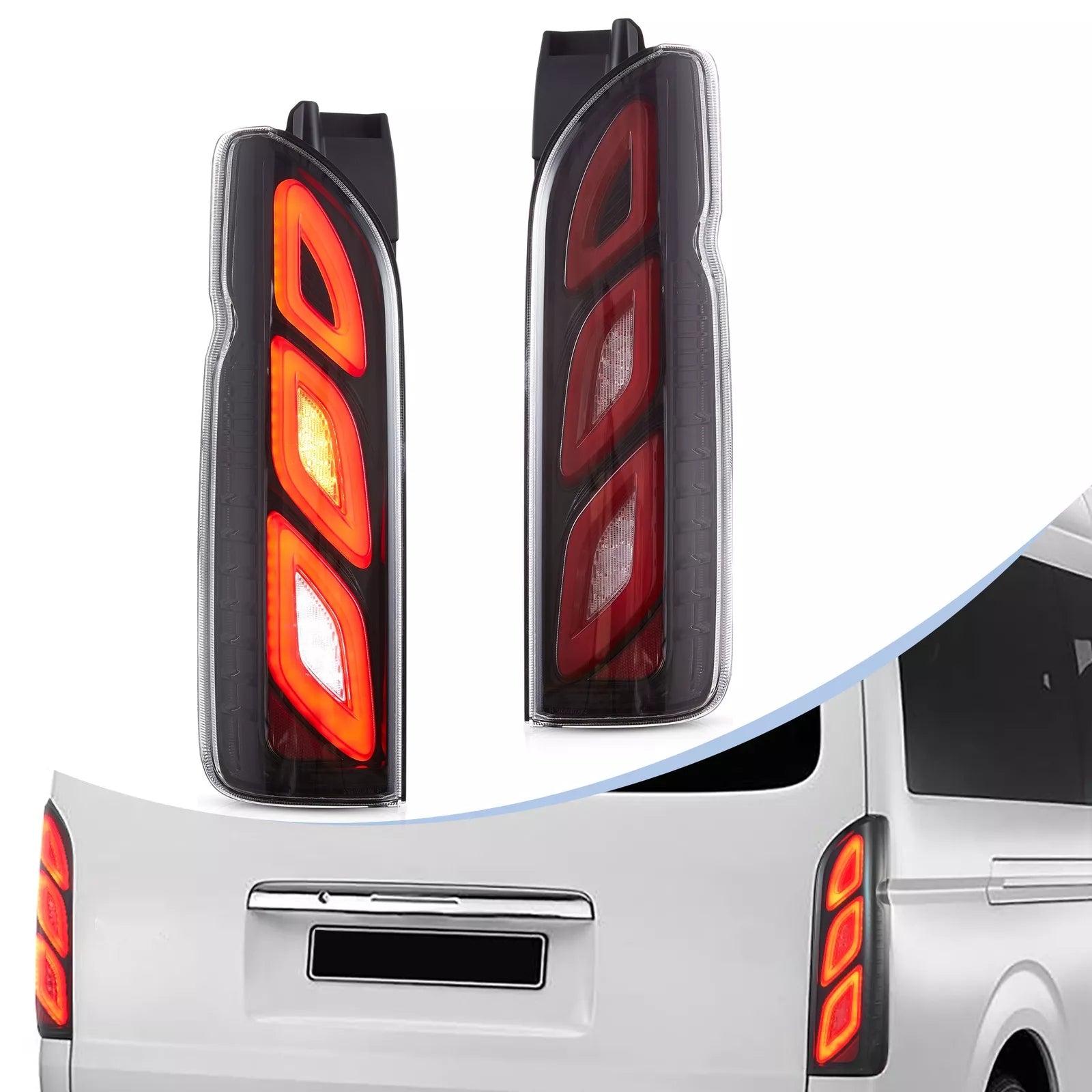 Tail Lights Fit 2005-2018 Toyota Hiace w/Start-up Animation