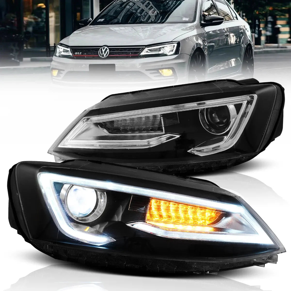 Headlights for Volkswagen Jetta/Sagitar MK6 2012–2018