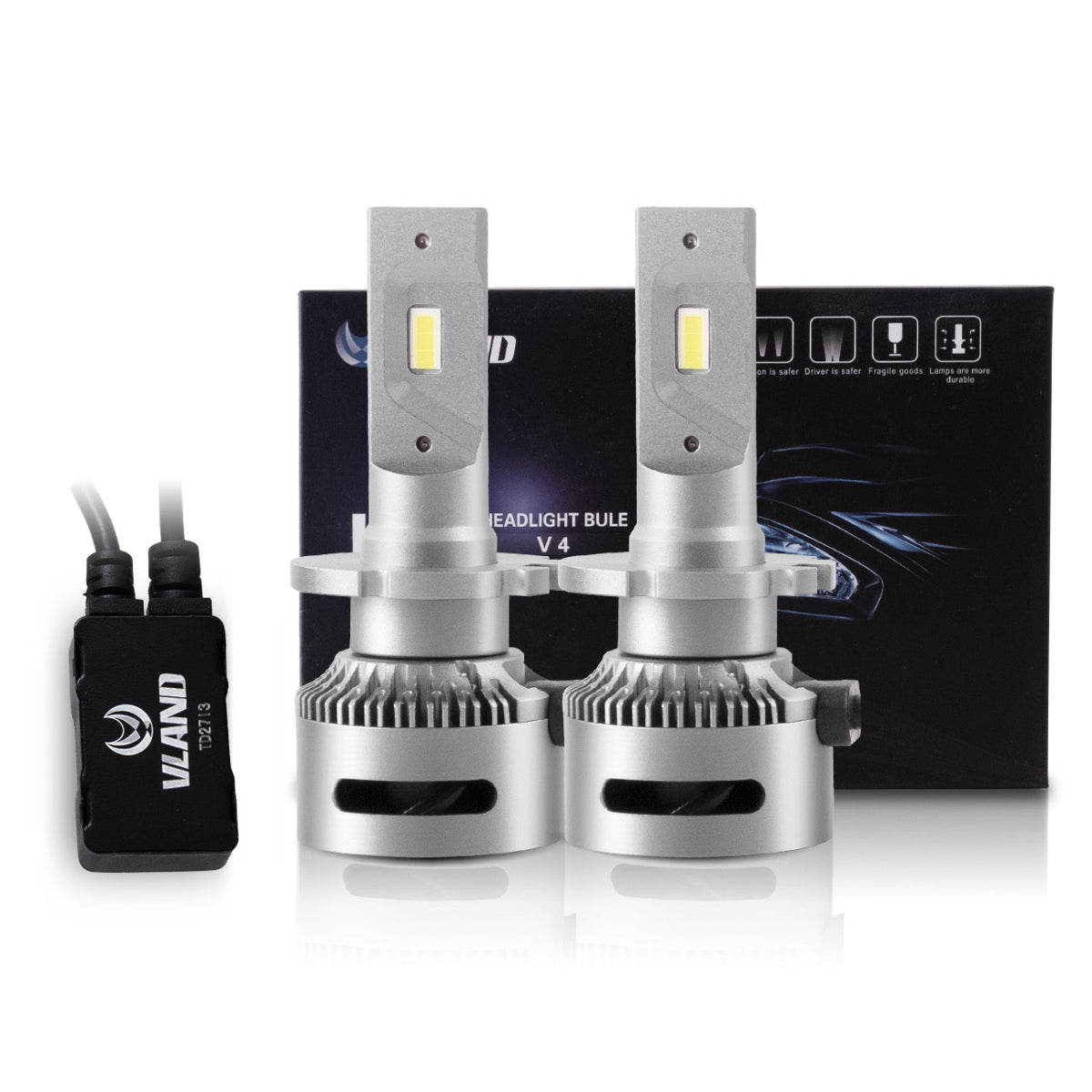 2PCs D2S/H7/9005 LED Bulbs 35W 6000K Super Bright