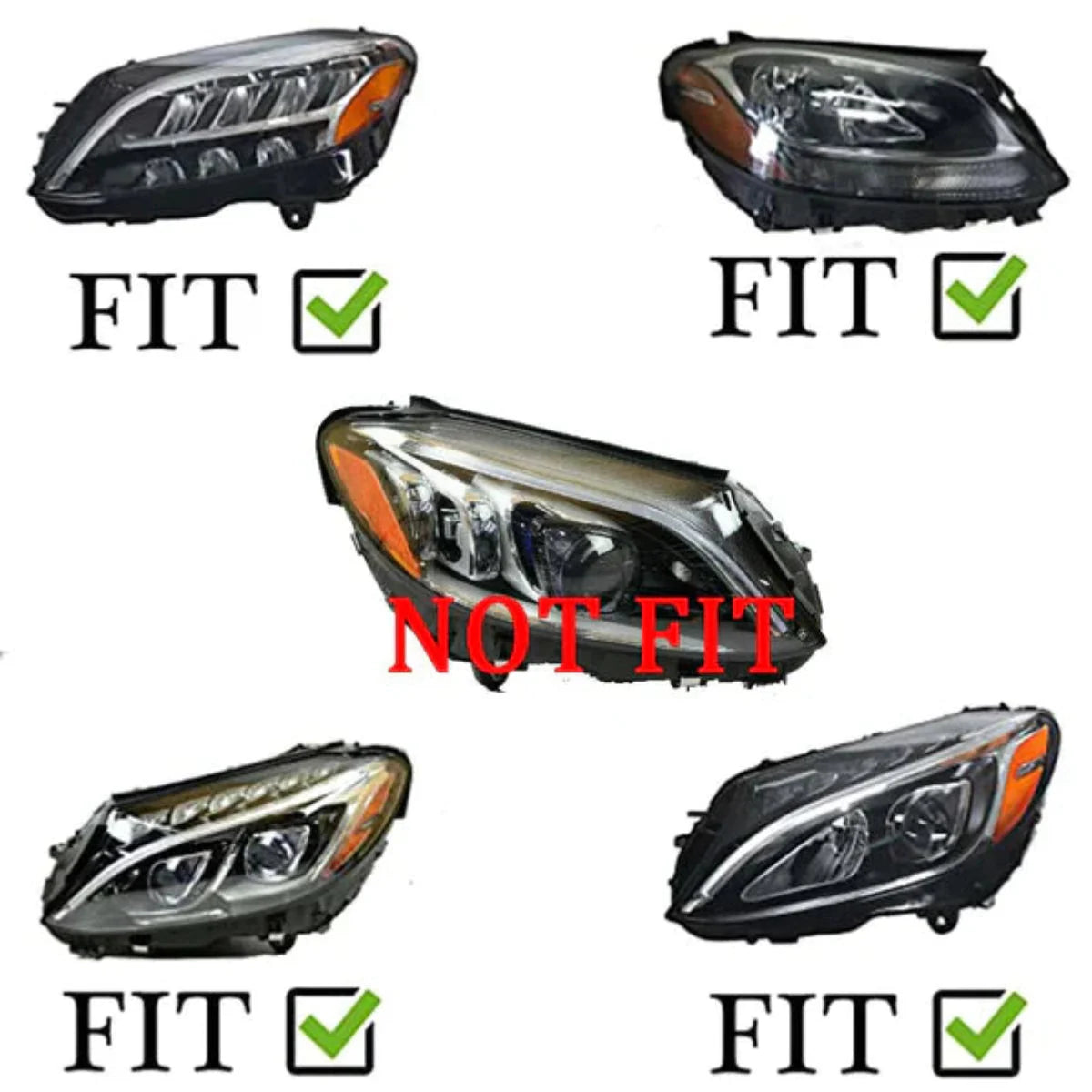 LED Headlights for Mercedes Benz C-Class 4th Gen. W205 2015–2020