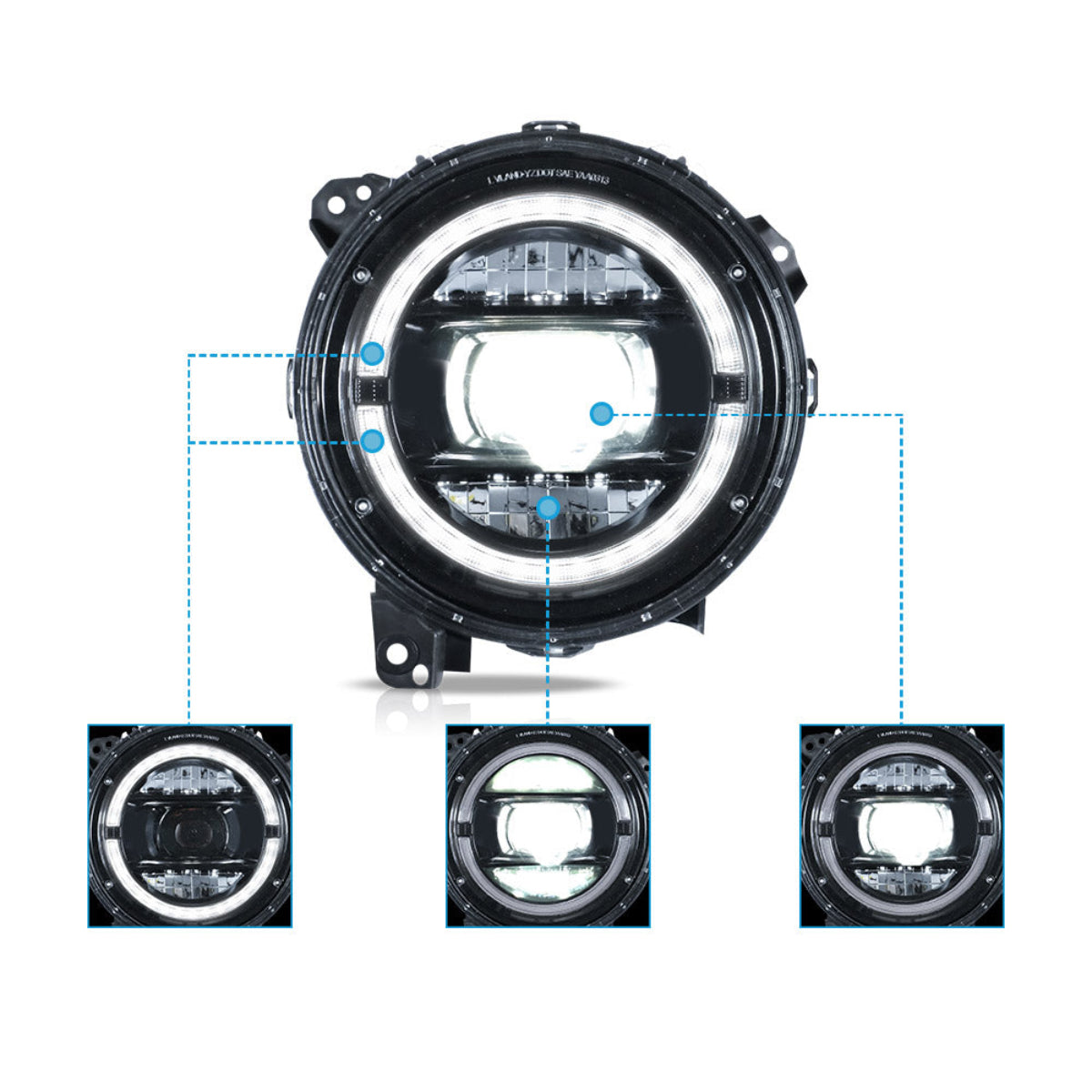 LED Headlights for Jeep Wrangler & Gladiator JT 2018–2023