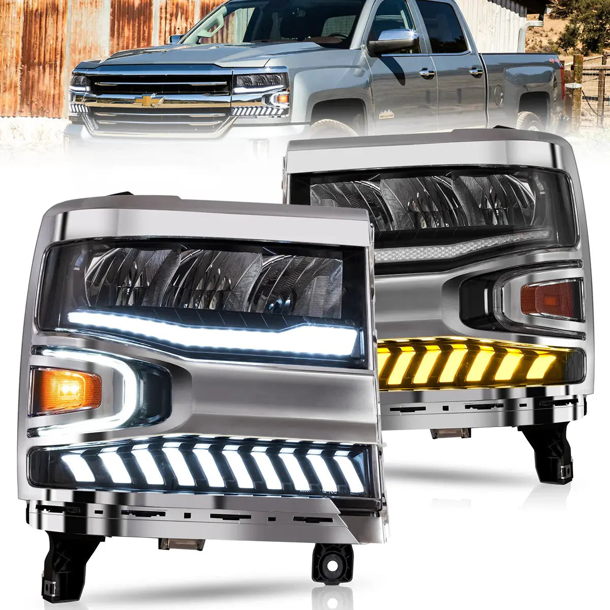 LED Headlights for Chevrolet Silverado 1500 2016–2018