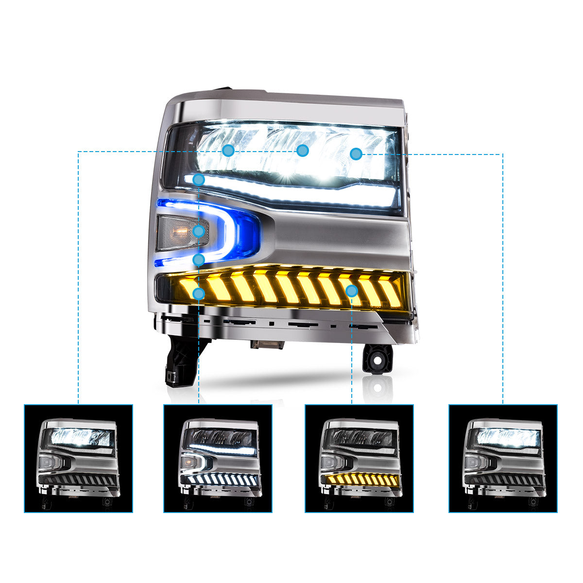 LED Headlights for Chevrolet Silverado 1500 2016–2018