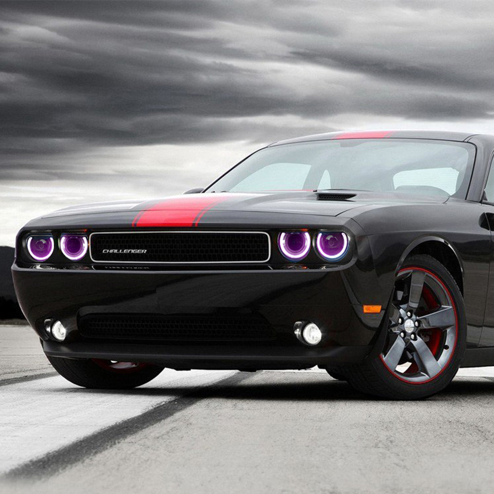 LED Headlights RGB Style for Dodge Challenger 2008–2014
