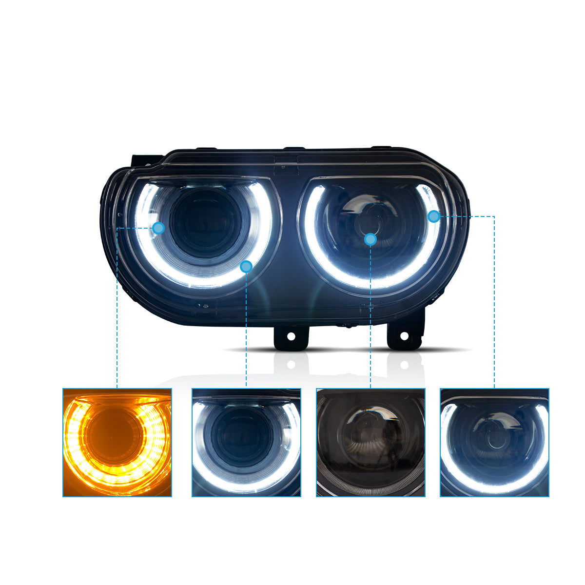 LED Headlights for Dodge Challenger 2008–2014