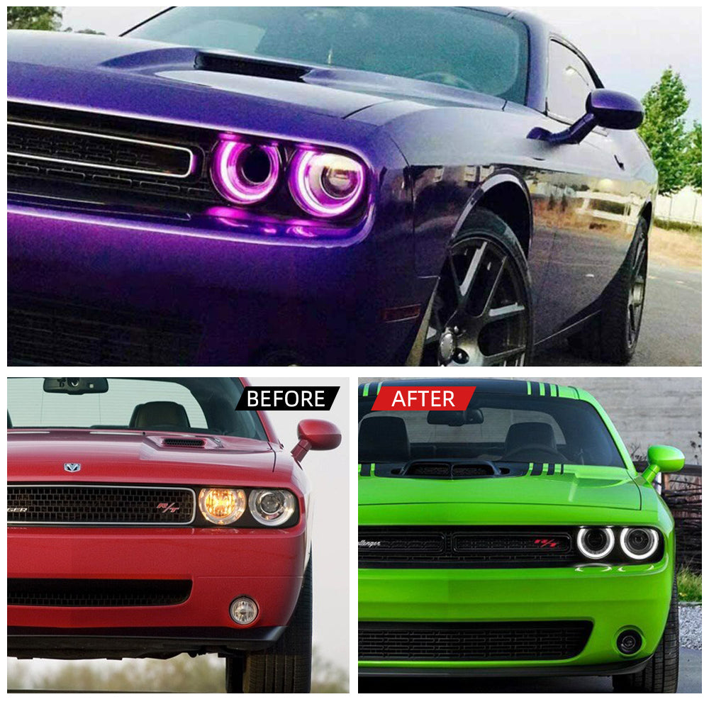 RGB DRL LED Headlights for Dodge Challenger 2015–2024