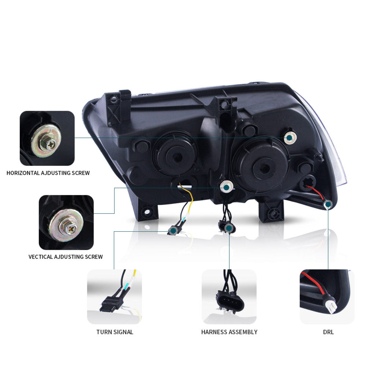 LED Headlights for Dodge Charger 2011–2014 RGB Style