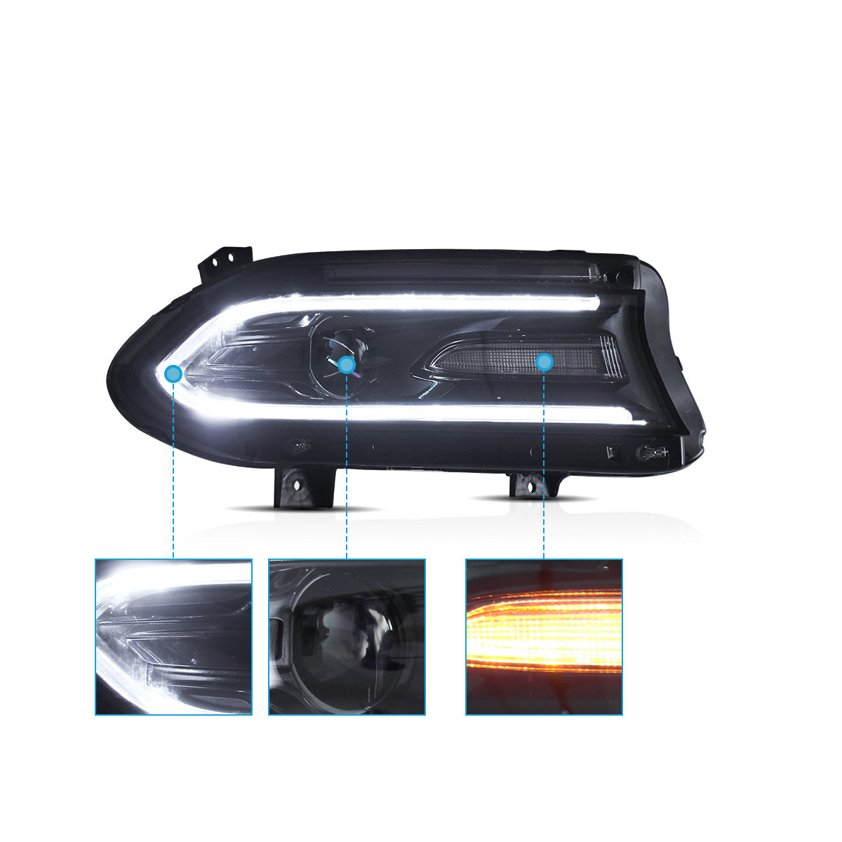 LED Headlights for Dodge Charger 2015–2023