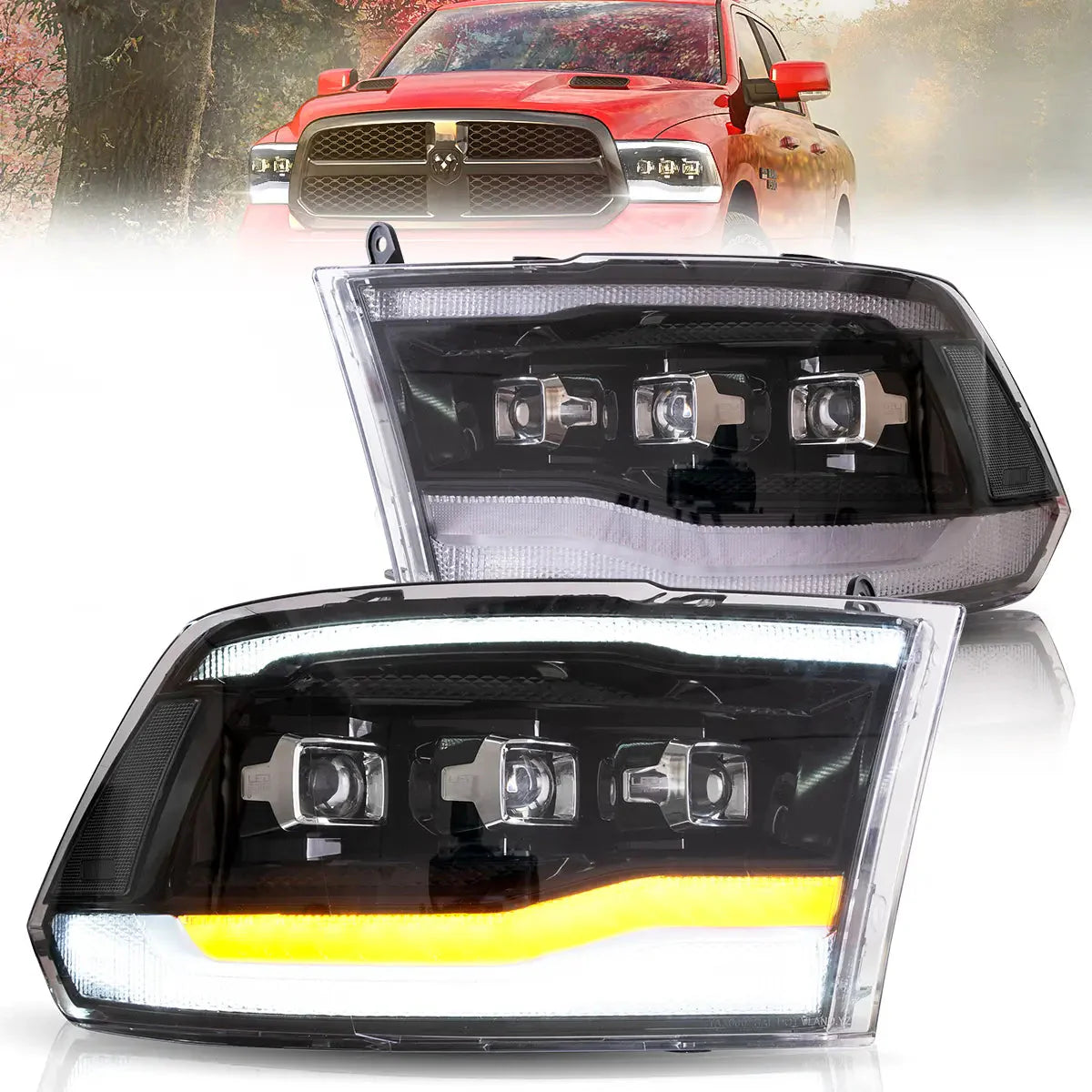 LED Headlights for Dodge RAM 1500 2500 3500 2009–2018