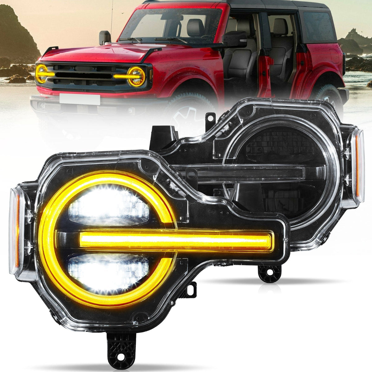 LED Headlights for Ford Bronco 2021–2024