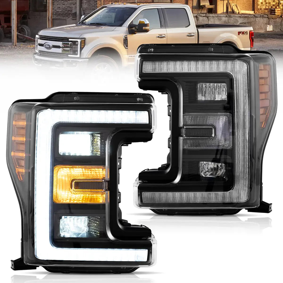 LED Headlights for Ford F250 F350 F450 F550 2017–2019