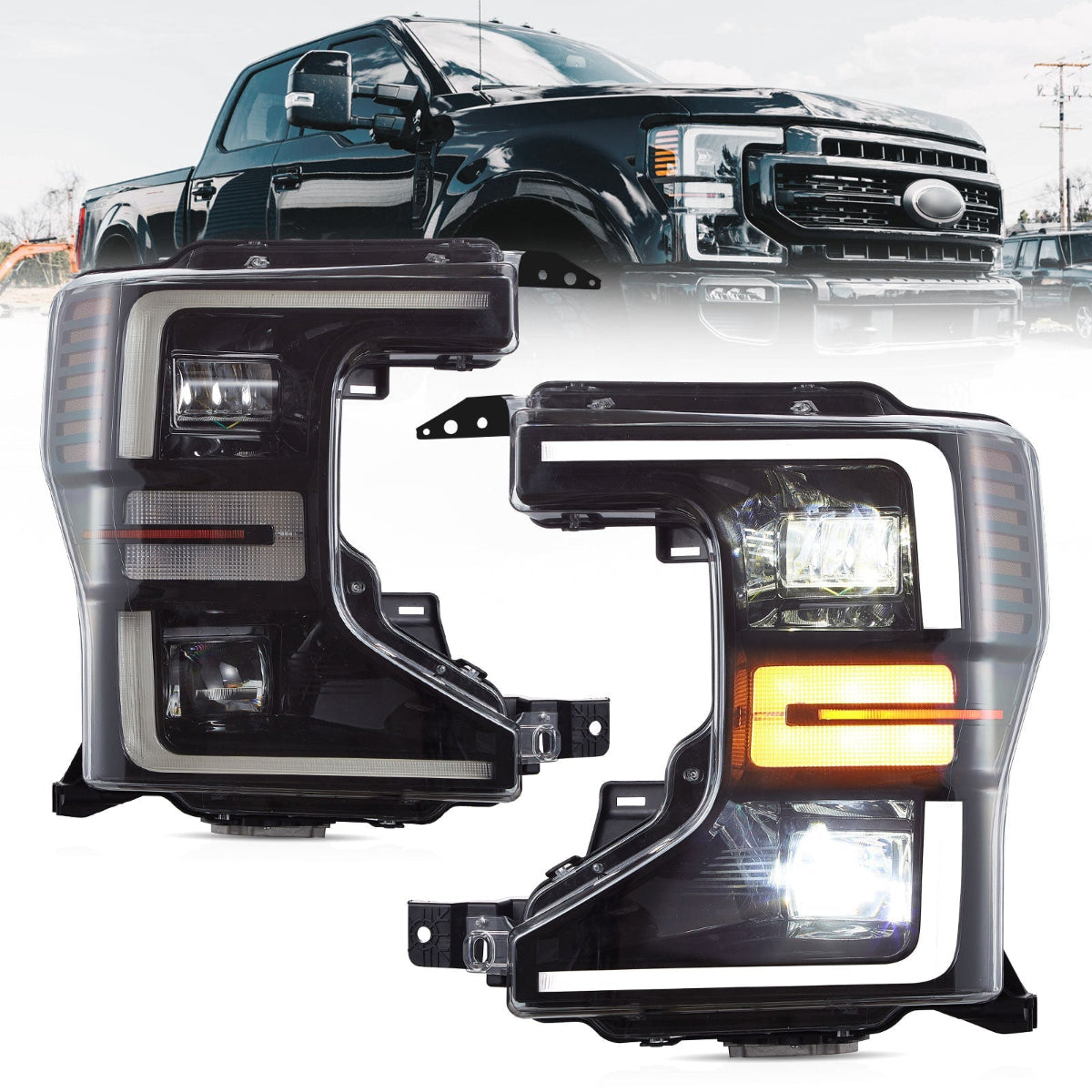 LED Headlights for Ford F250 F350 F450 F550 Super Duty 2020–2022