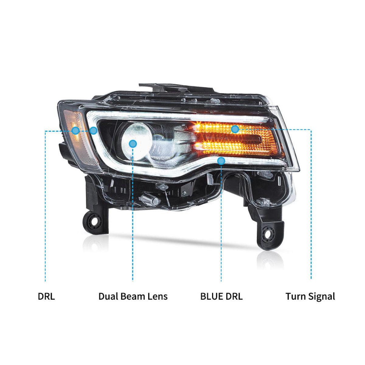 LED Headlights for Jeep Grand Cherokee 2014–2022
