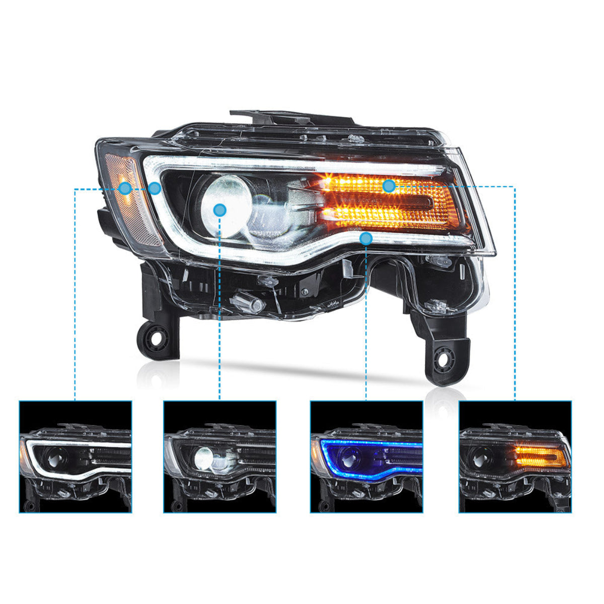 LED Headlights for Jeep Grand Cherokee 2014–2022