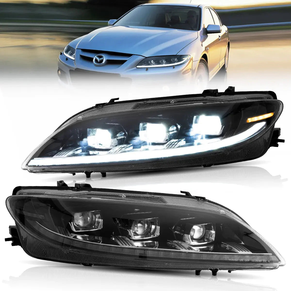 Full LED Headlights for Mazda 6 2002–2008