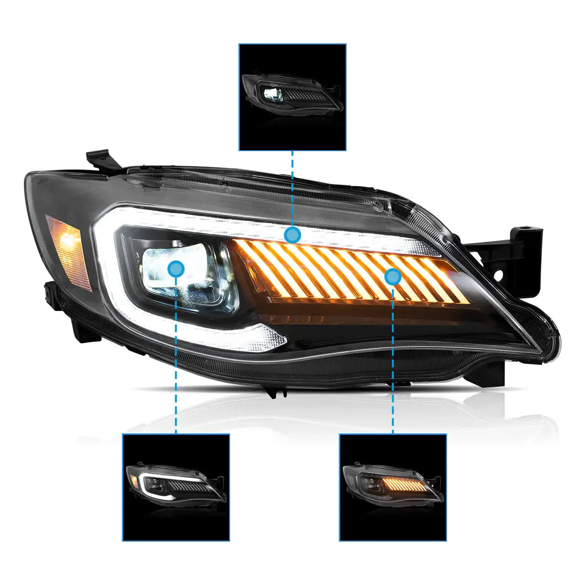 Australia LED Headlights for Subaru Impreza WRX 2008–2014