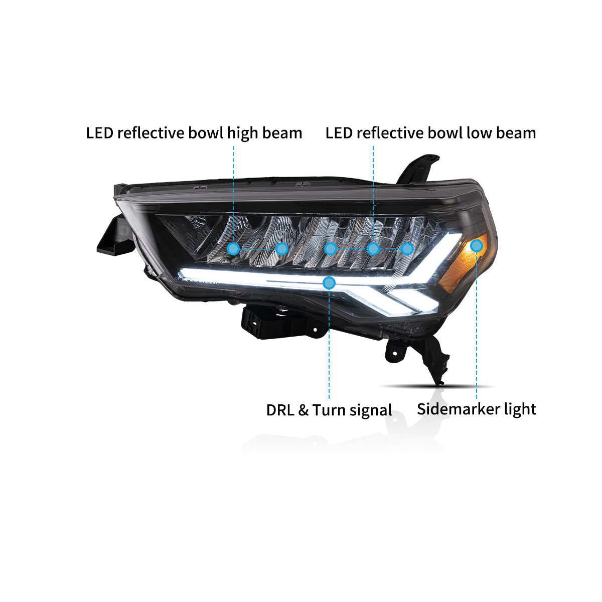 LED Headlights for Toyota 4Runner 2014–2024