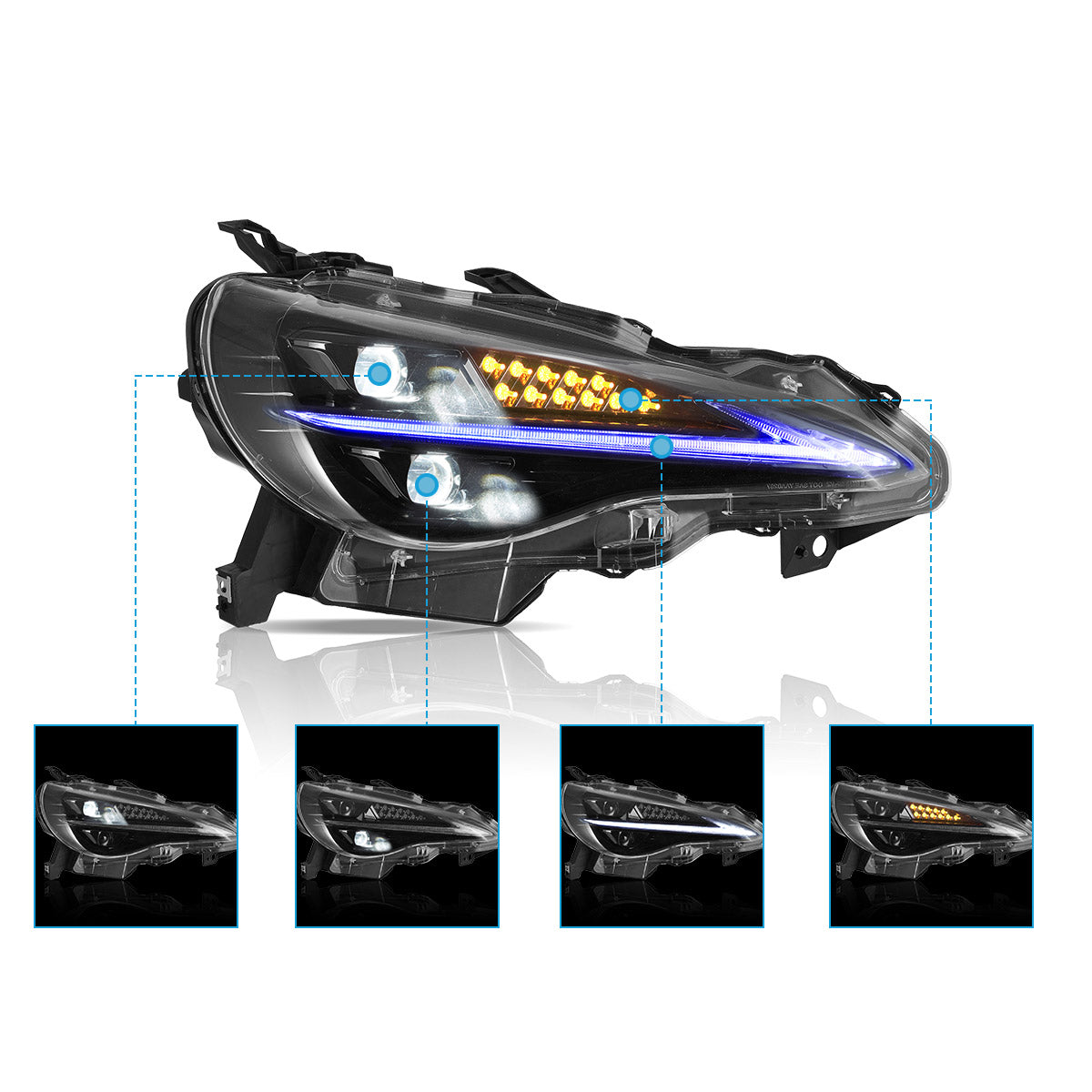 LED Headlights for Toyota 86 GT86 & Scion FR-S & Subaru BRZ 2012–2021
