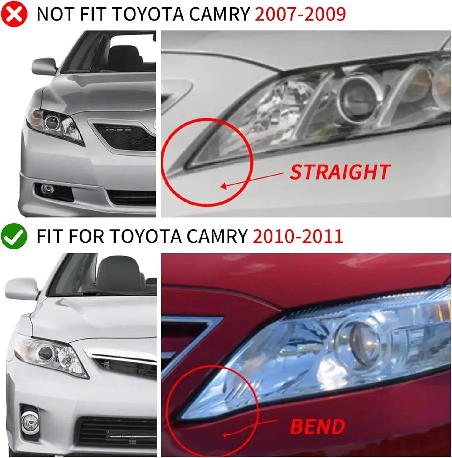 LED Headlights for 2010 2011 Toyota Camry
