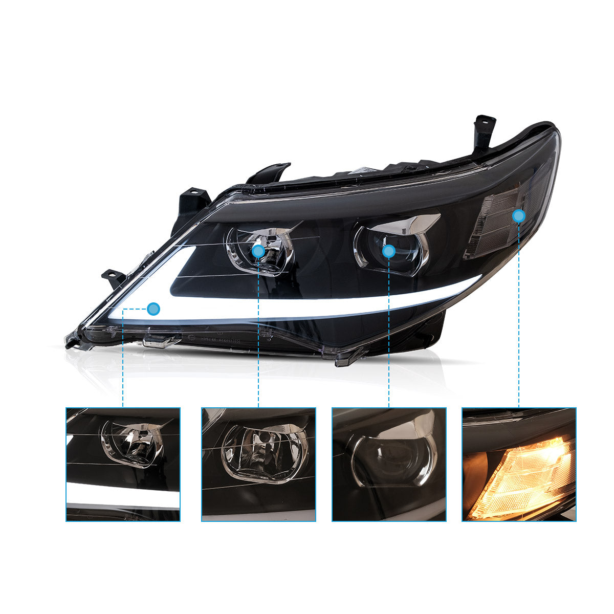 LED Headlights for Toyota Camry Sedan 2012–2014