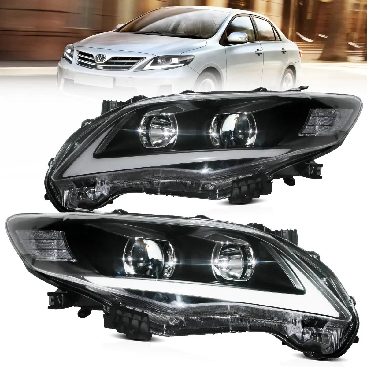 LED Headlights for Toyota Corolla(E140/E150) 2011–2013
