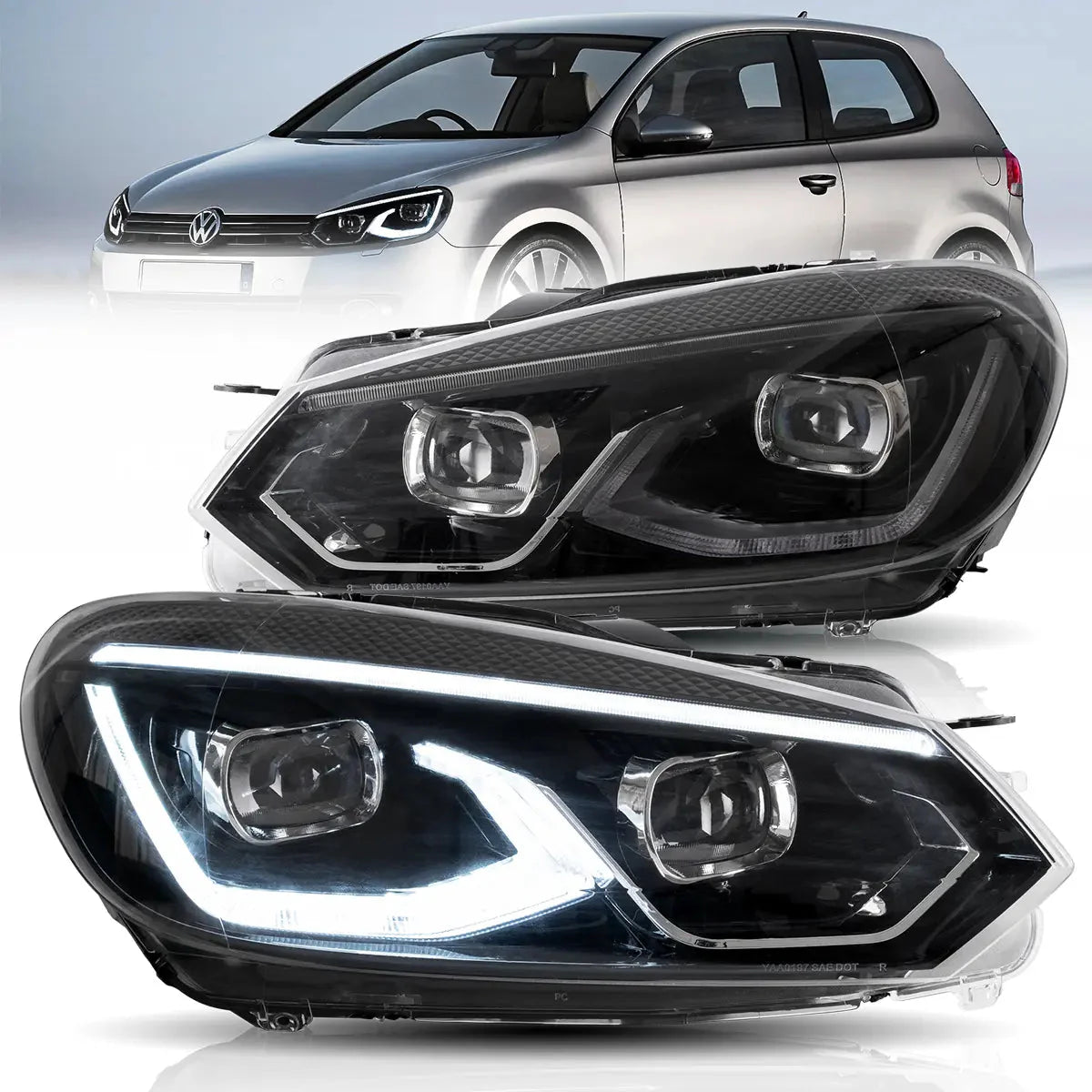 LED Headlights for Volkswagen Golf 6 MK6 2009–2014