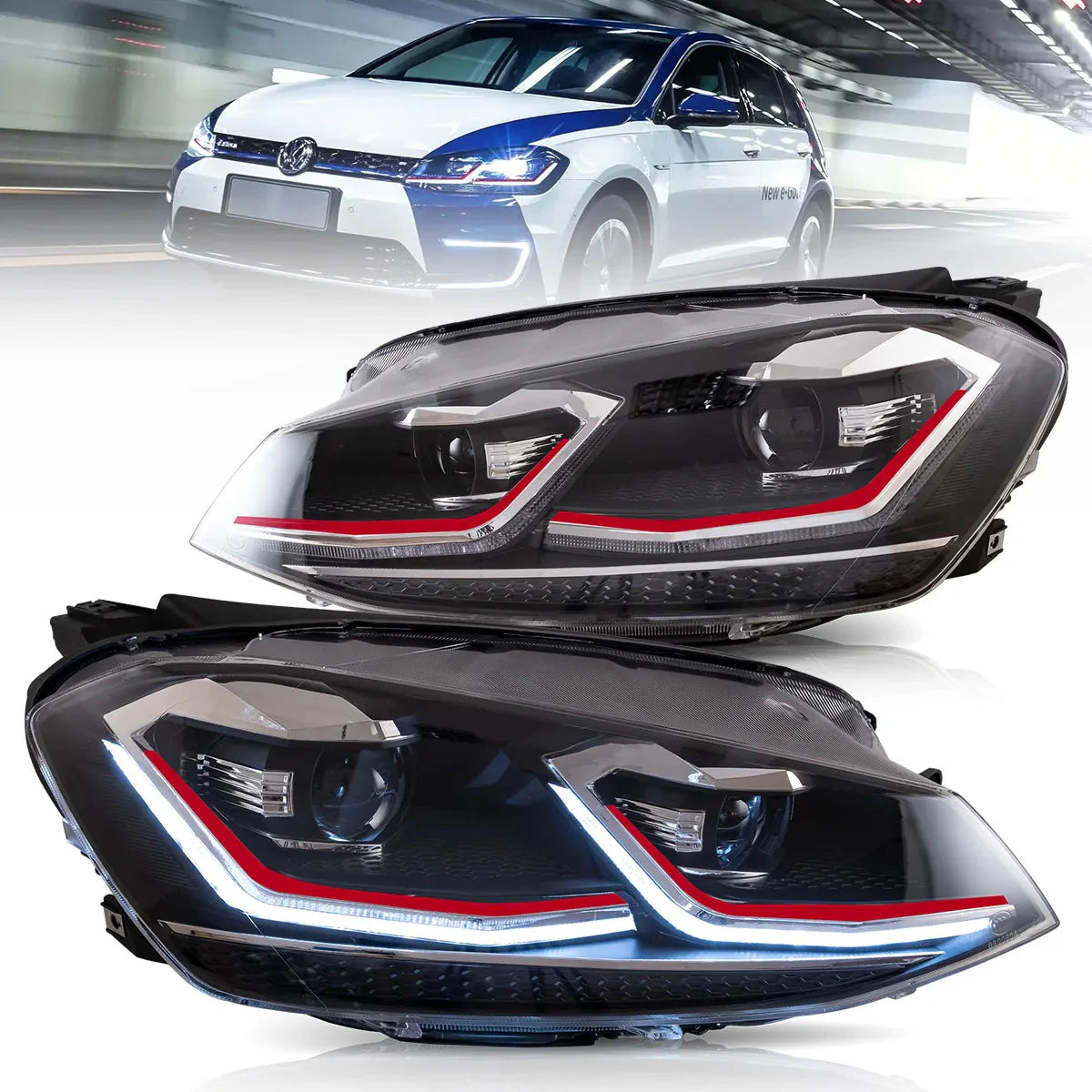 Headlights for Volkswagen Golf MK7 2015–2017