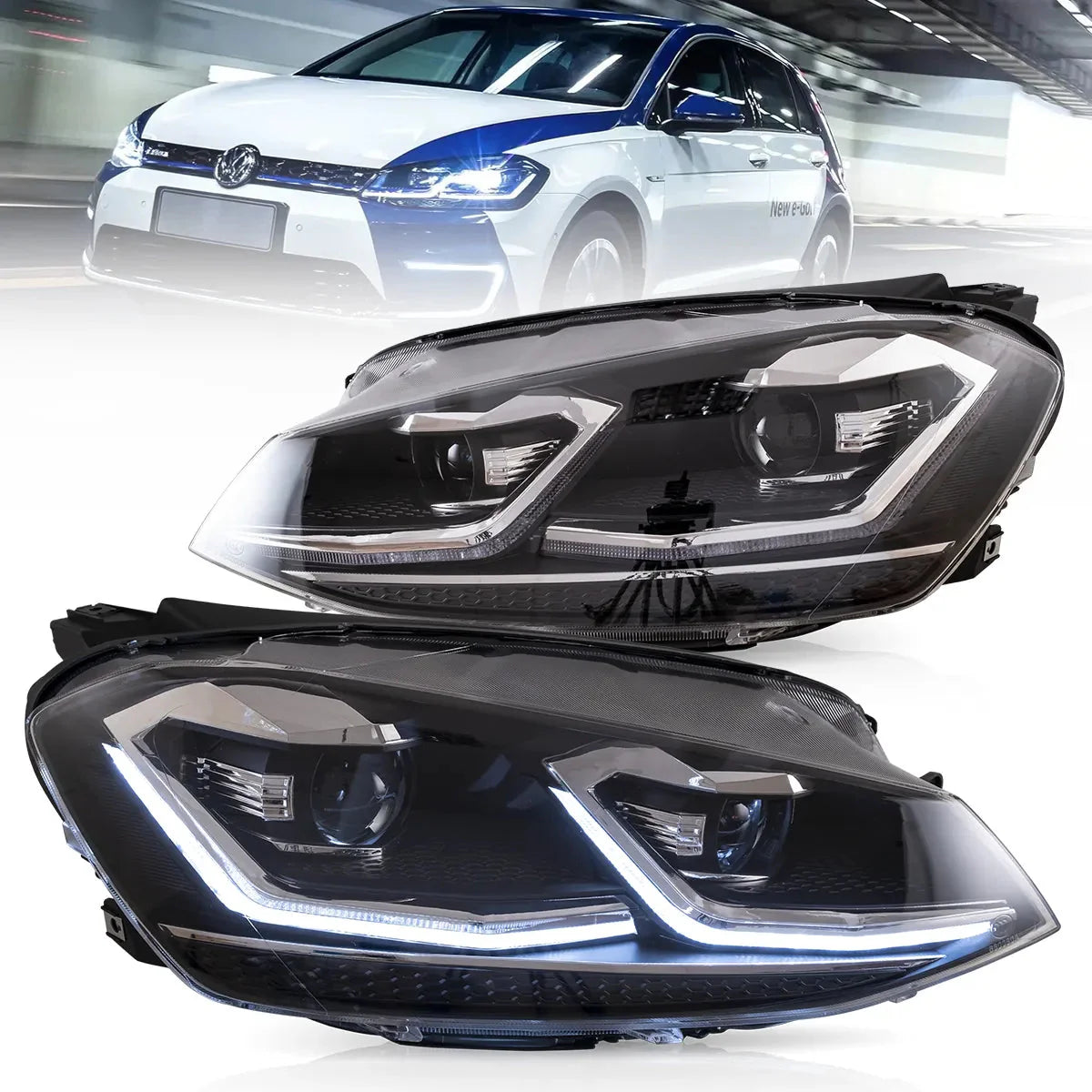 Full LED Headlights for Volkswagen Golf MK7 2015–2017