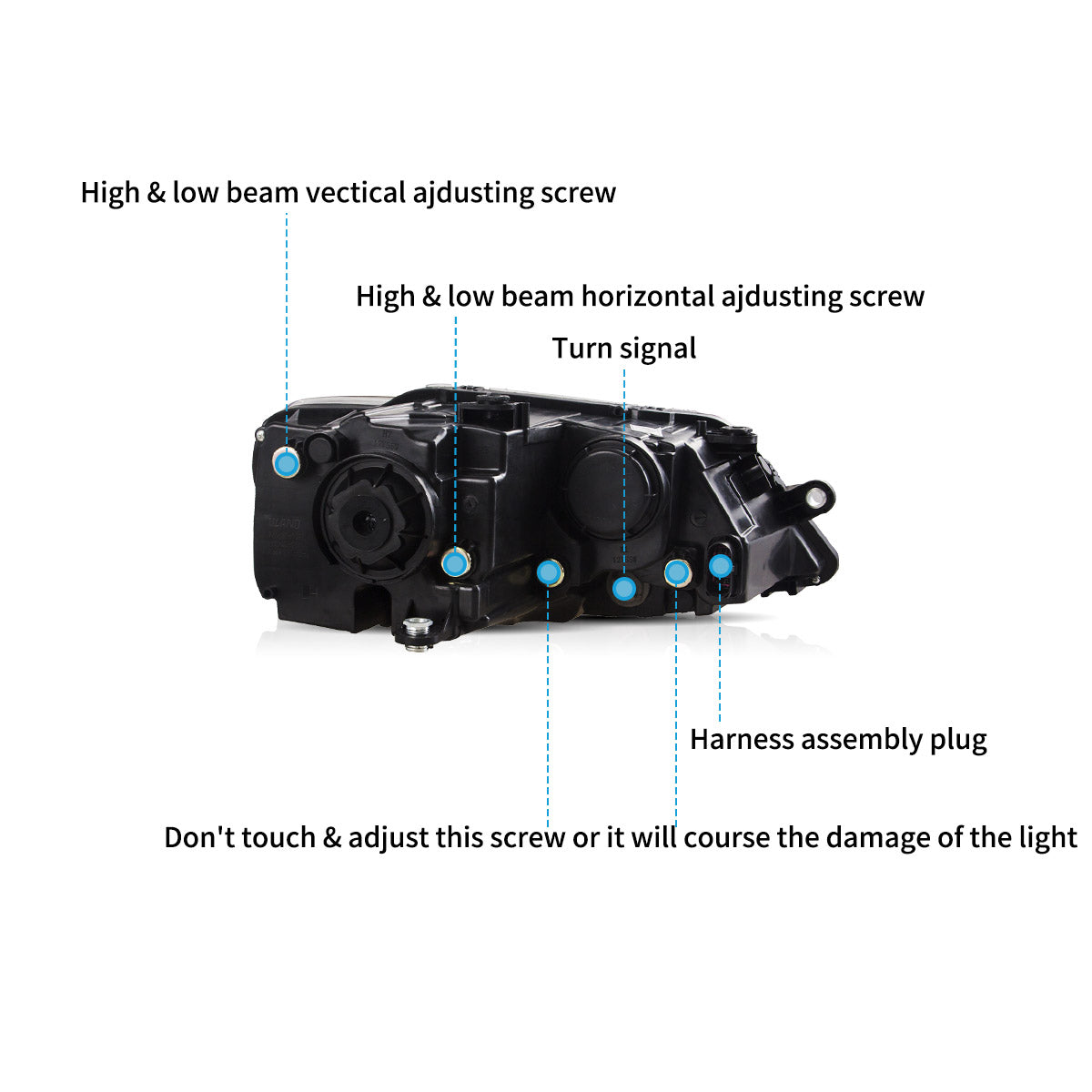 Headlights for Volkswagen Jetta/Sagitar MK6 2012–2018