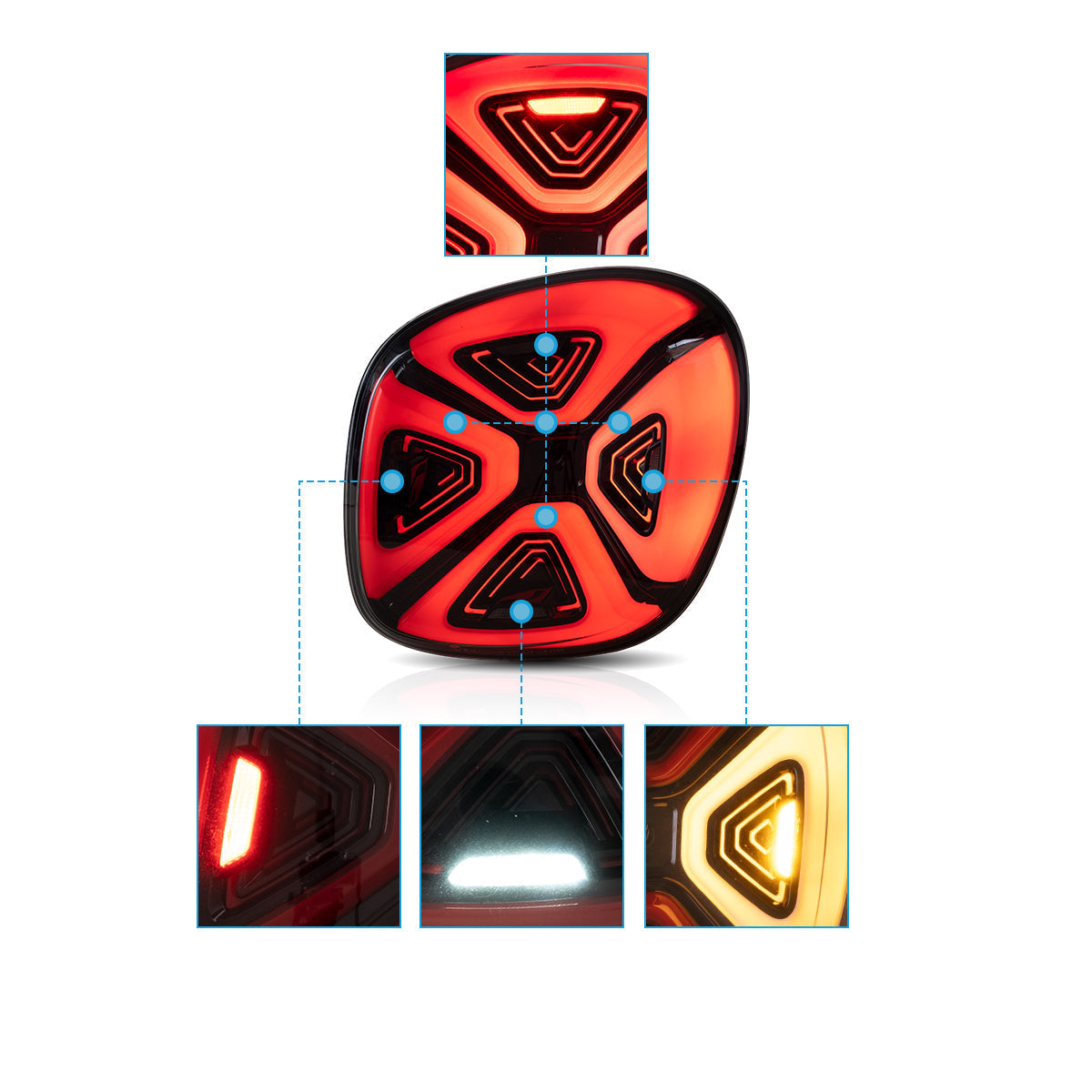 LED Tail Lights for Benz Smart Fortwo/Forfour C453/A453/W453 2015–2020