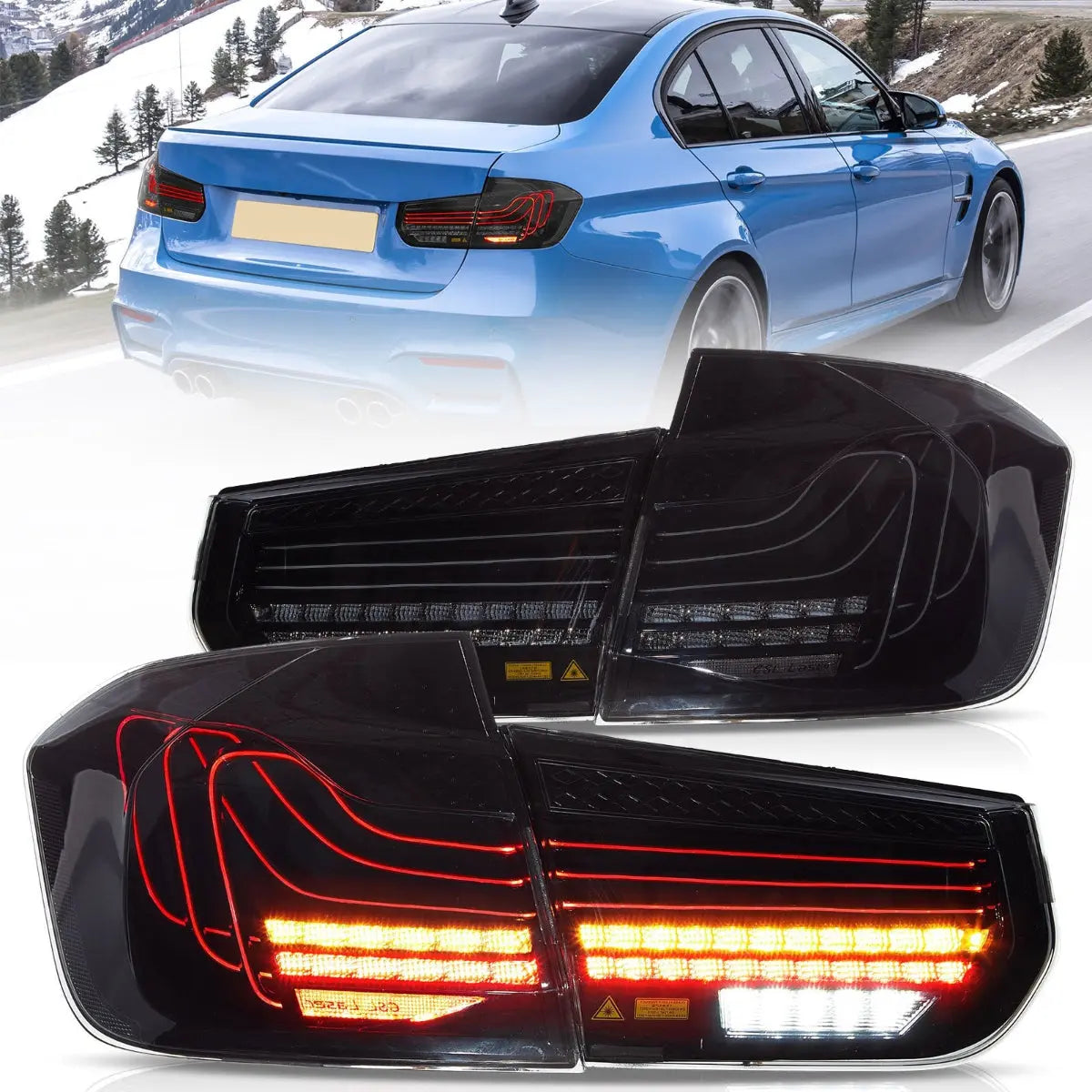 BMW 3 Series F30 F35 M3 F80 Laser Style Tail Lights 2012–2019