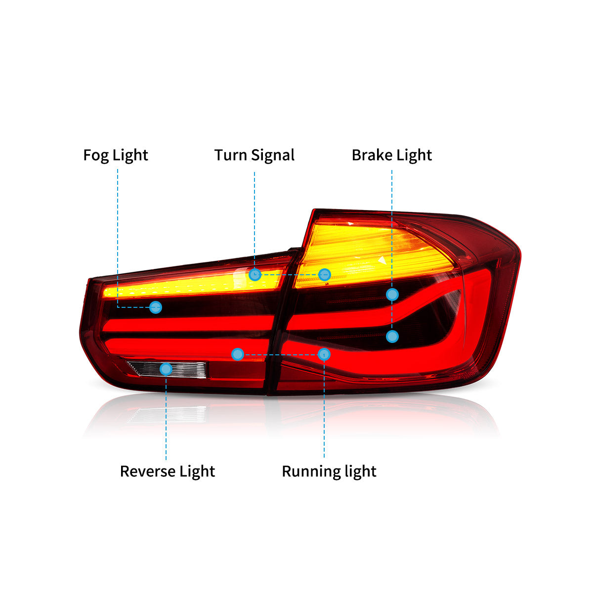 LED Tail Lights for BMW 3 Series F30 F80 F35 2012–2019