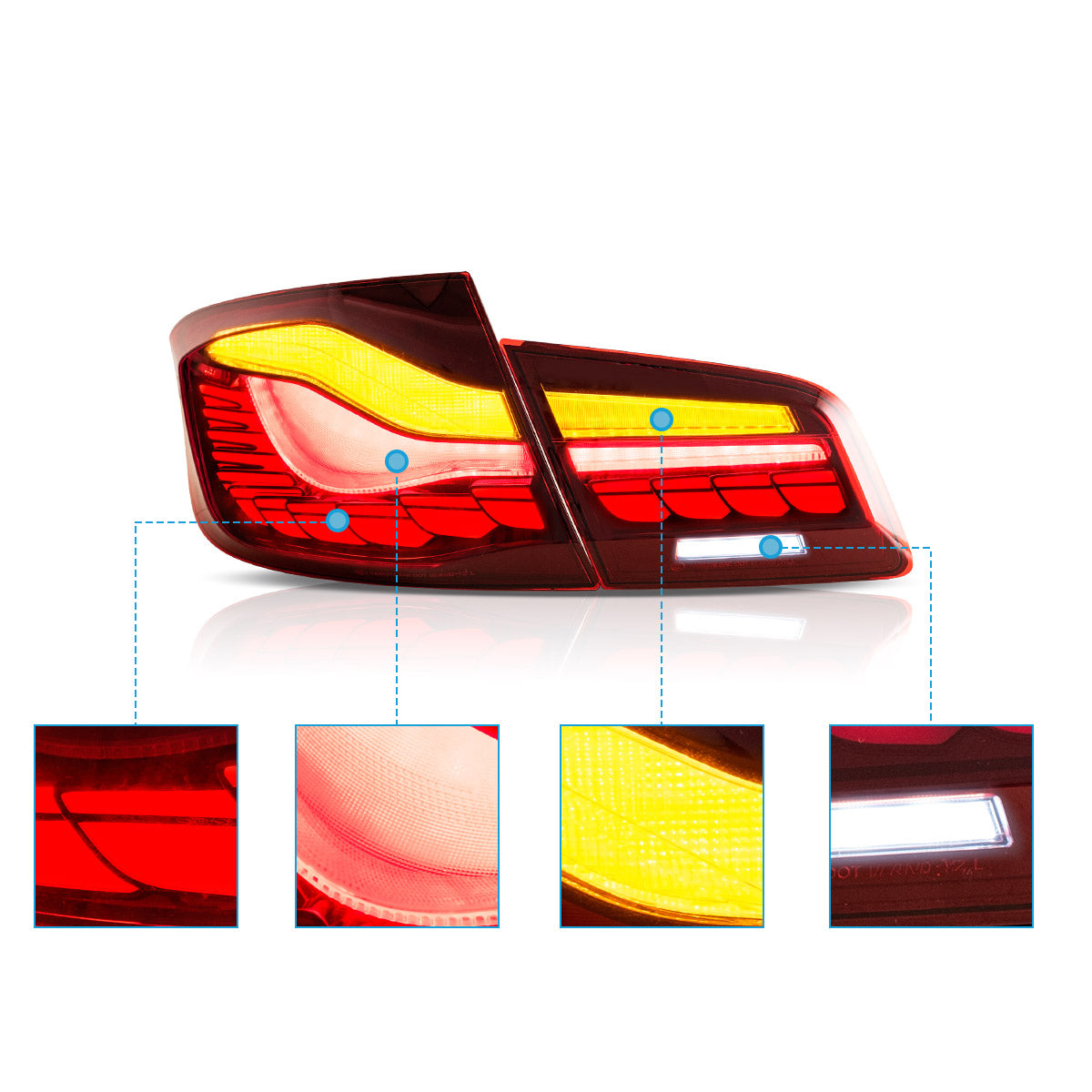BMW 5 Series M5 F10/F18 OLED Tail Lights 2011–2017