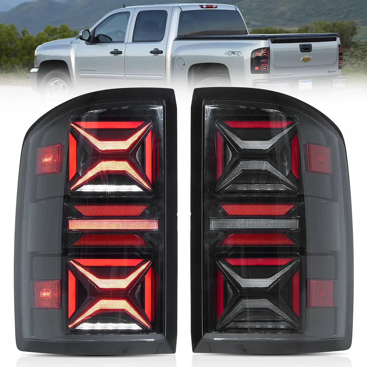 LED Tail Lights for Chevrolet Silverado 1500 2500HD 3500HD 2007–2013
