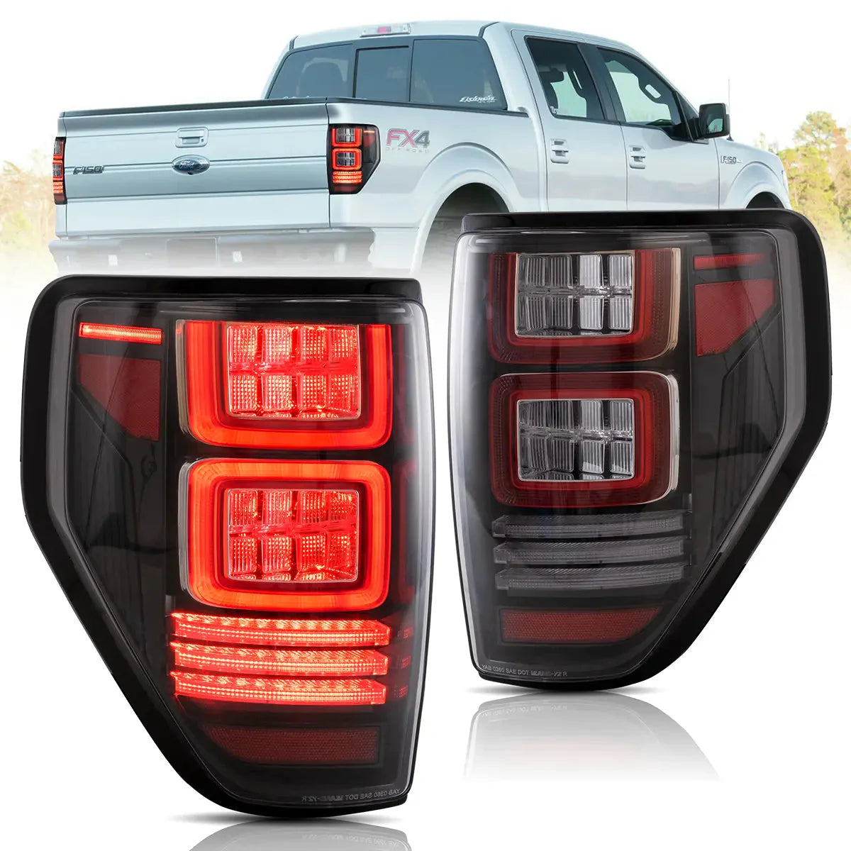 LED Tail Lights for Ford F150 2009–2014 12th Gen