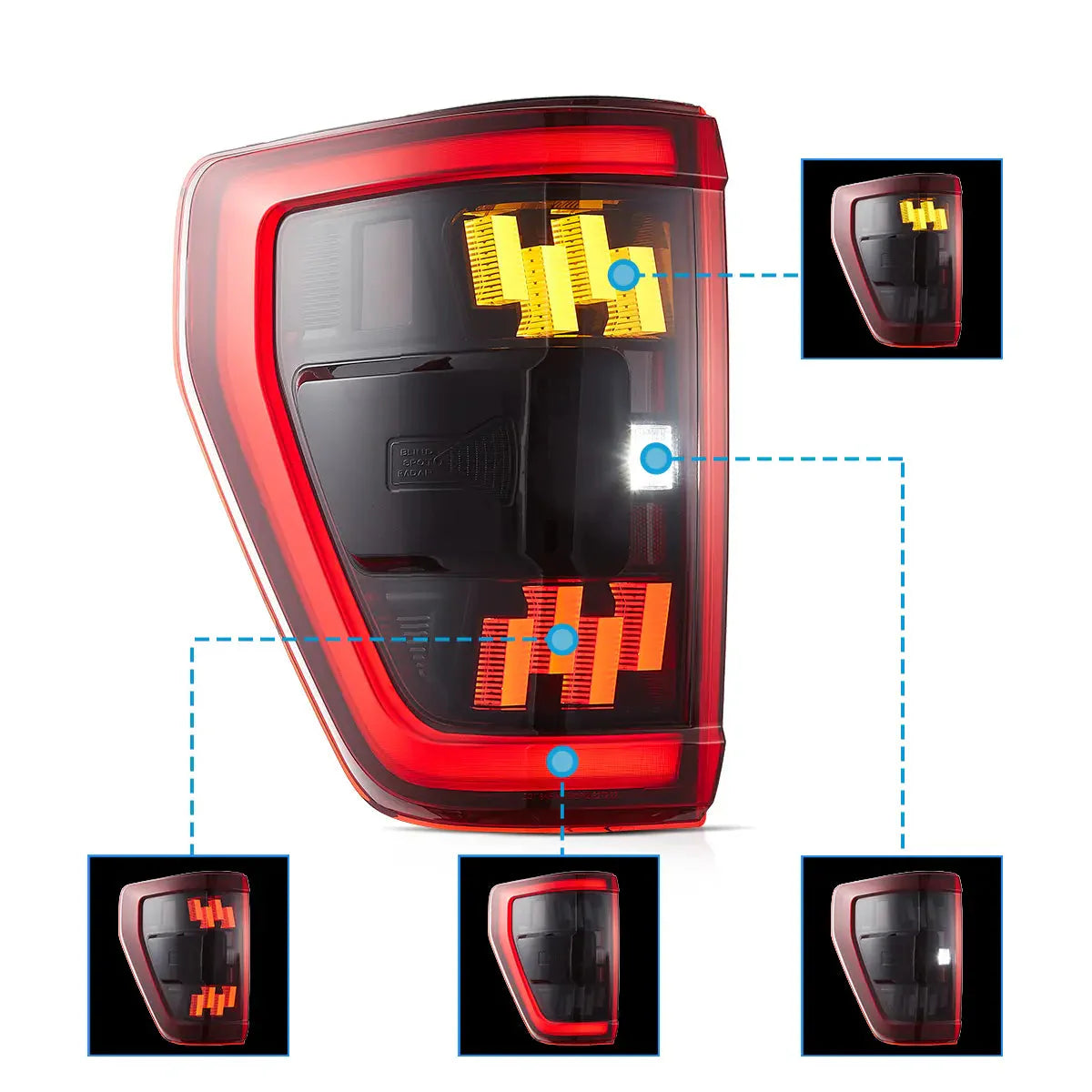 LED Tail Lights for Ford F150 2021–2024