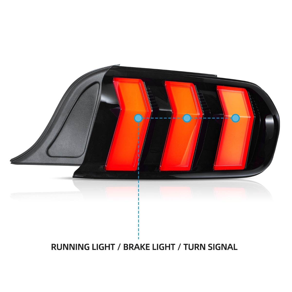 LED Tail Lights for Ford Mustang S550 with 5 Modes turn signal 2015–2023