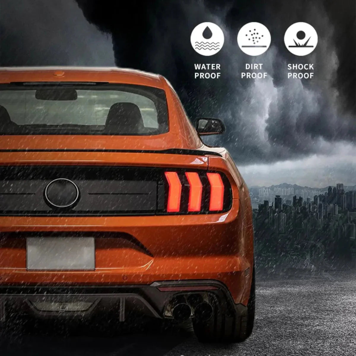 LED Tail Lights for Ford Mustang S550 with 5 Modes turn signal 2015–2023
