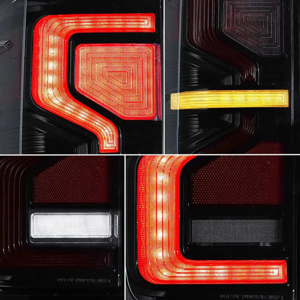 S-Shape Style LED Tail Lights for Ford Ranger T6/P375 2012–2022