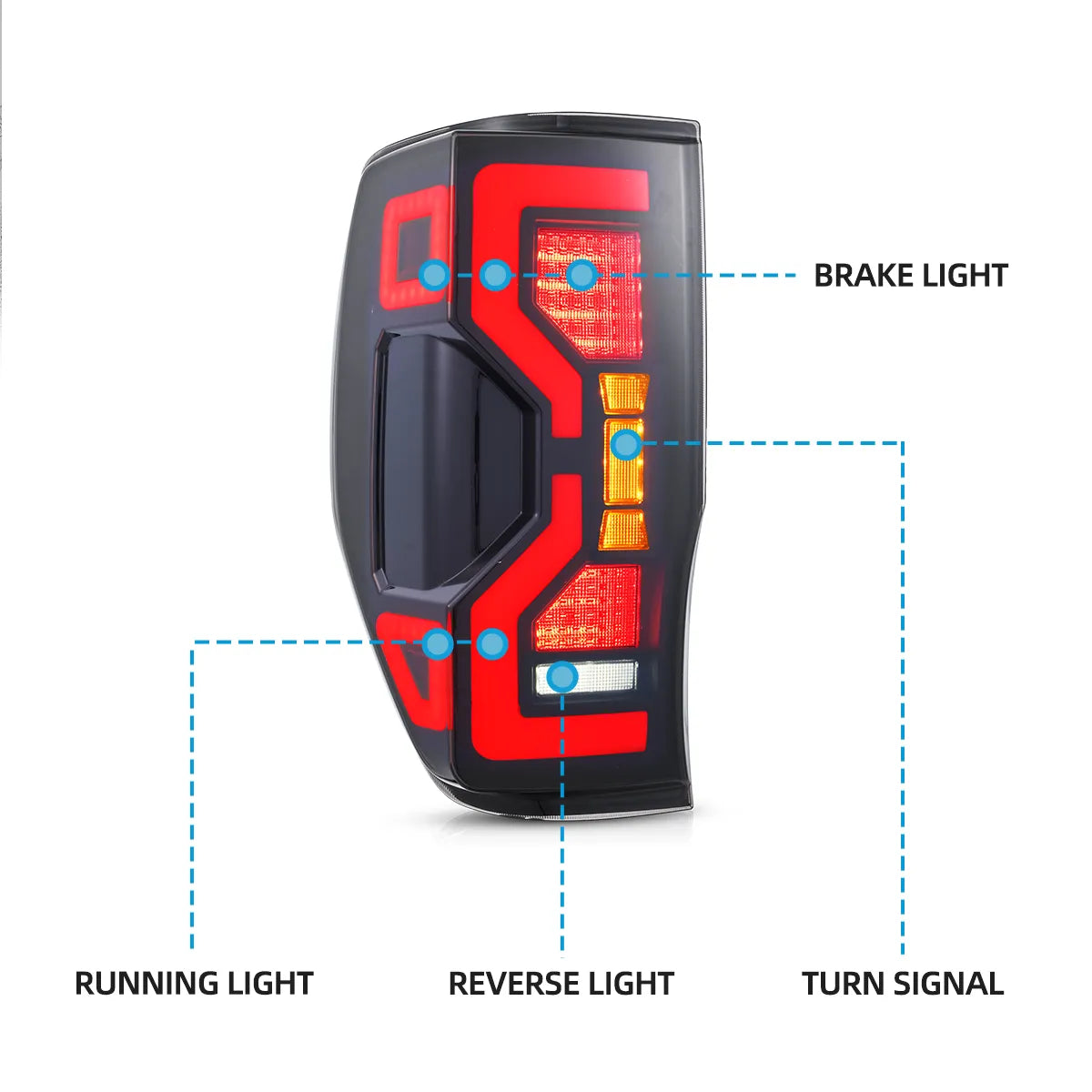 LED Tail Lights for Ford Ranger T6/P375 2012–2022