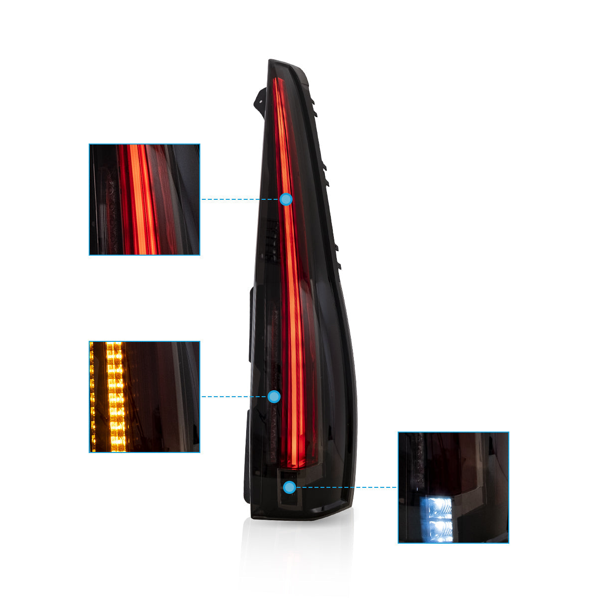 LED Tail Lights for GMC Yukon Chevrolet Tahoe Suburban 2007–2014
