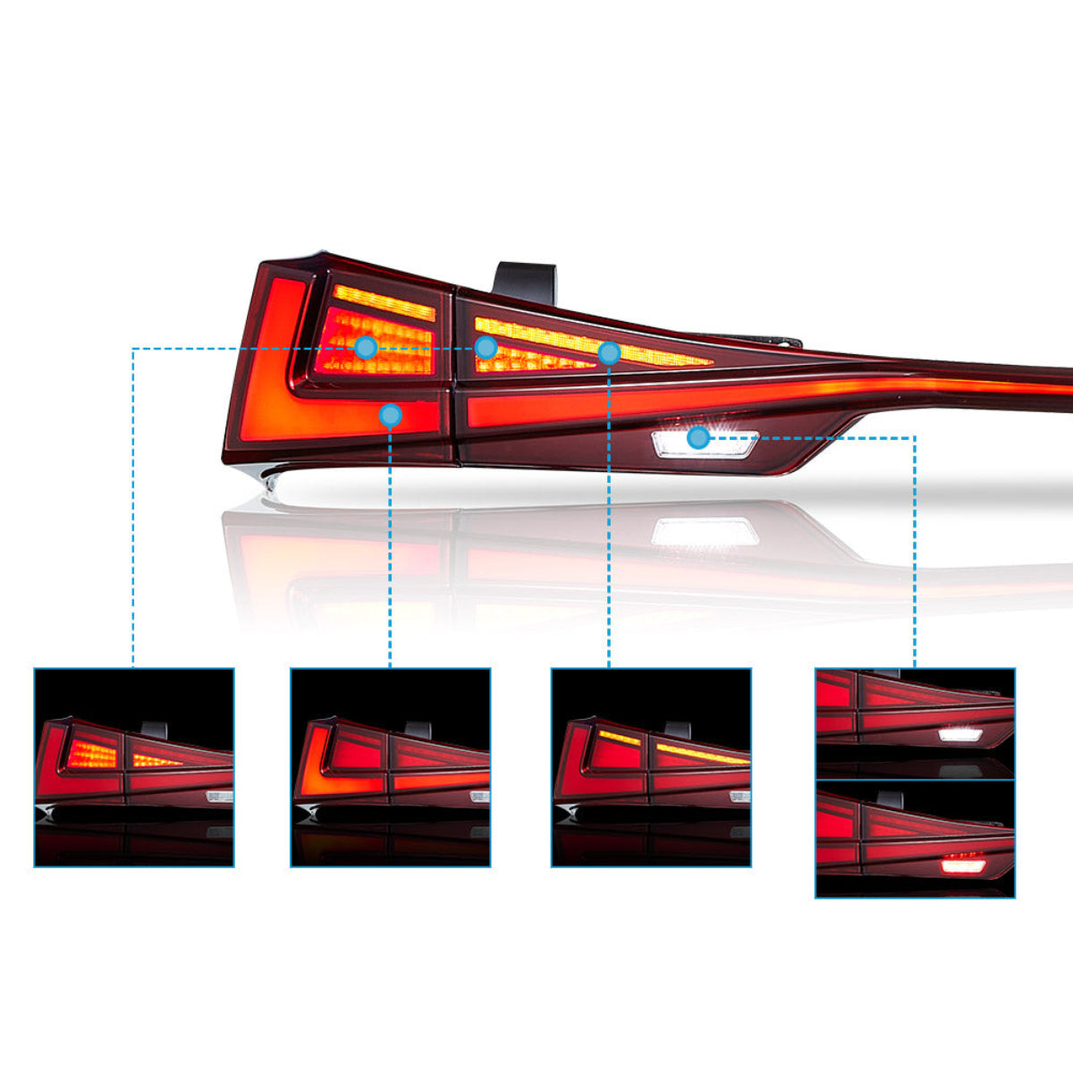 Lexus IS 250 200t 300h F Sport LED Tail Lights 2014–2019