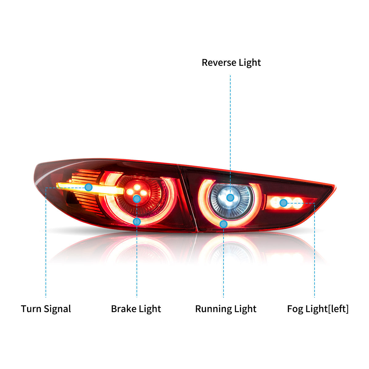 Tail Lights for Mazda 3 Axela Sedan 2019–2021