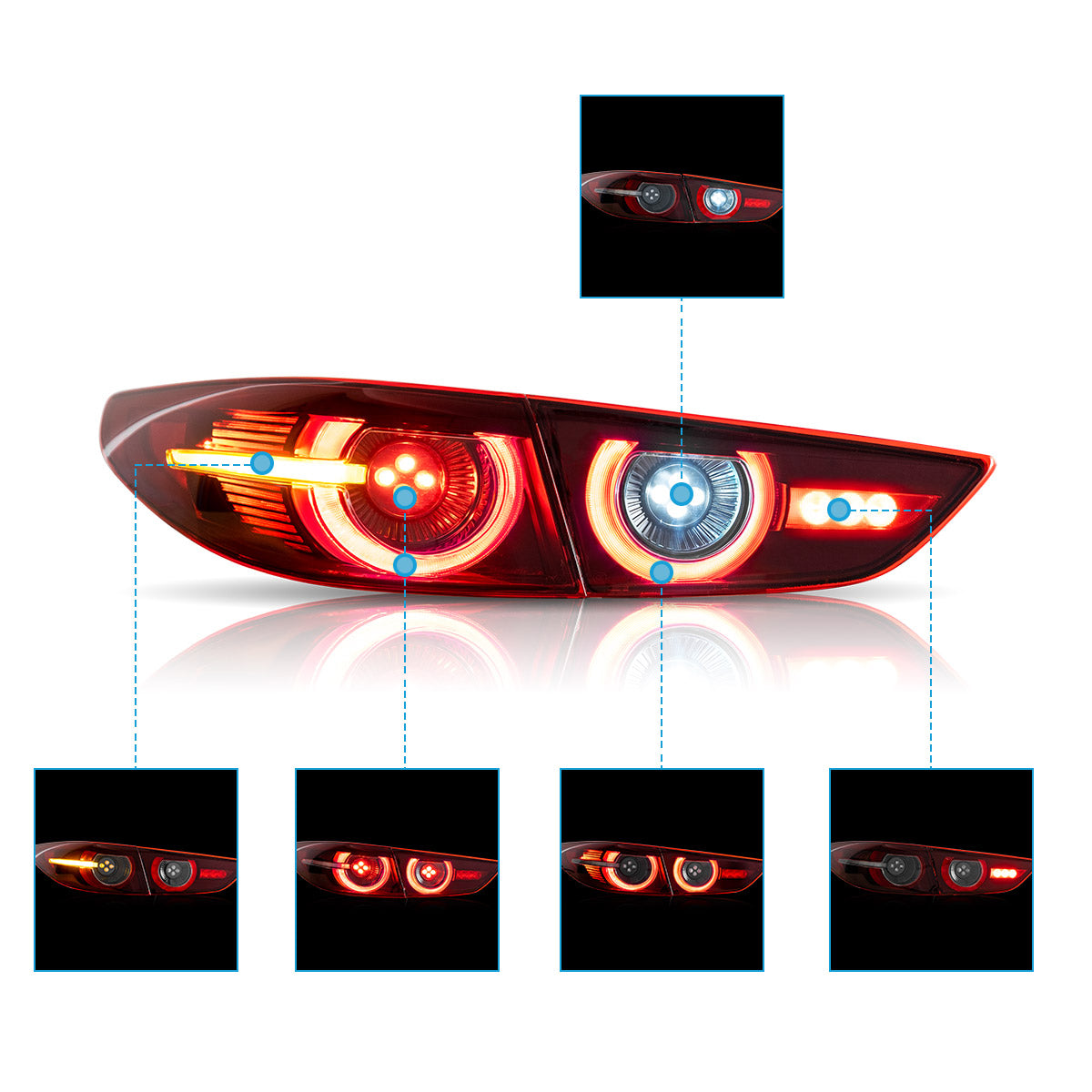 Tail Lights for Mazda 3 Axela Sedan 2019–2021