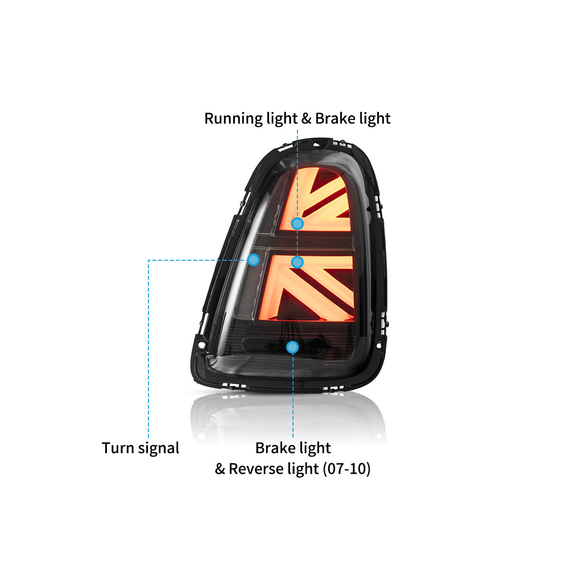 LED Tail Lights for Mini Cooper R Series 2th Gen(R56-R59) 2007–2013