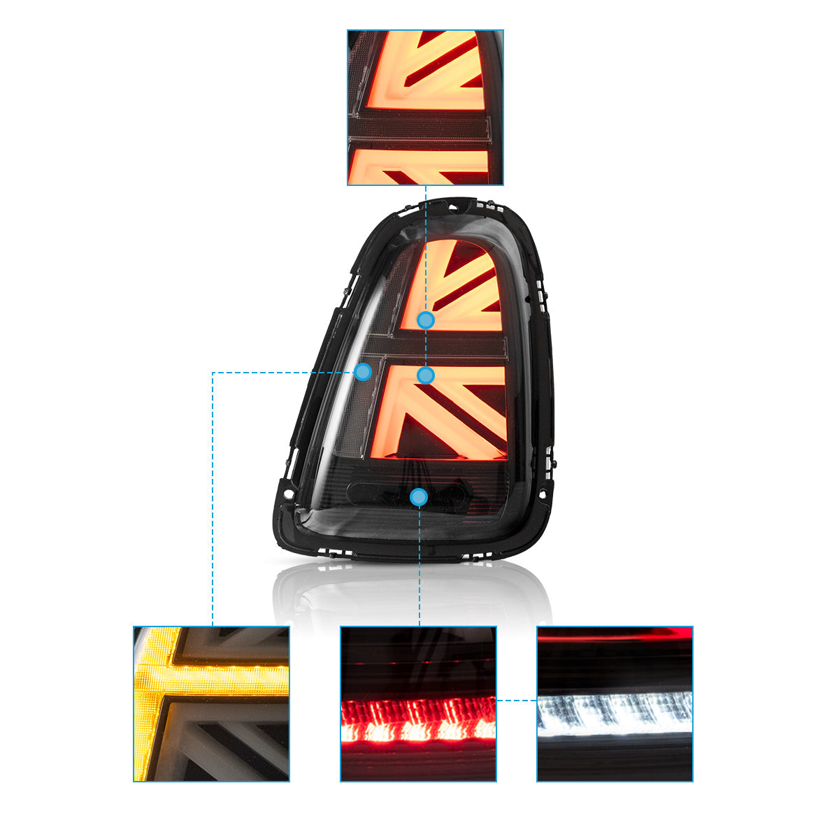 LED Tail Lights for Mini Cooper R Series 2th Gen(R56-R59) 2007–2013