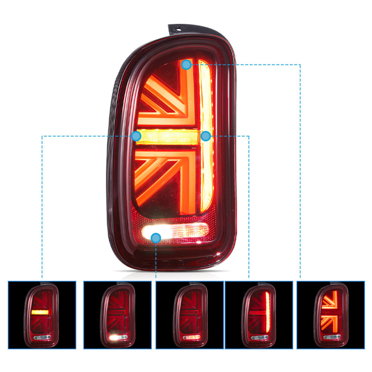 LED Tail Lights for Mini Cooper Clubman R55 2007–2014
